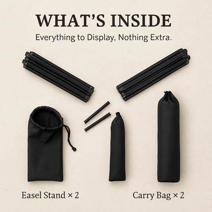 Easel Stand for Display with Collapsible A-Frame