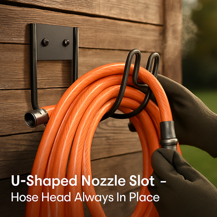 Garden Hose Holder - Heavy Duty Stainless Steel Wall Mount