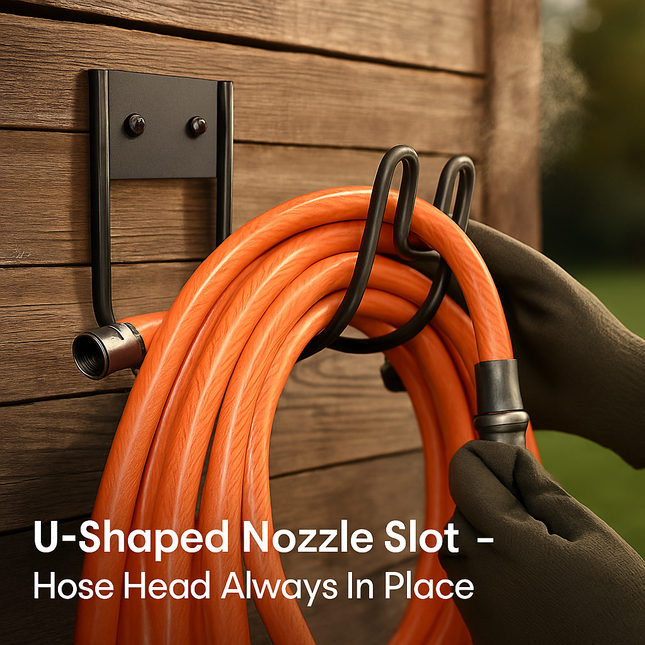Garden Hose Holder - Heavy Duty Stainless Steel Wall Mount