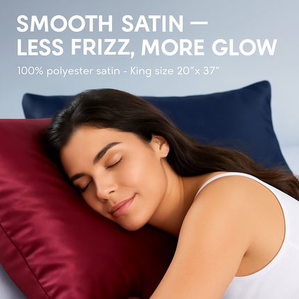 Silky Satin King Pillowcase Set for Luxurious Sleep