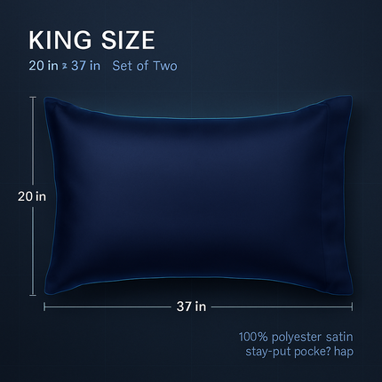 Silky Satin King Pillowcase Set for Luxurious Sleep