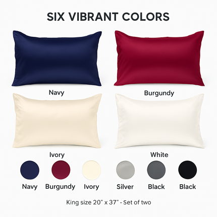 Silky Satin King Pillowcase Set for Luxurious Sleep