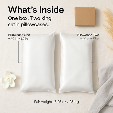 Silky Satin King Pillowcase Set for Luxurious Sleep
