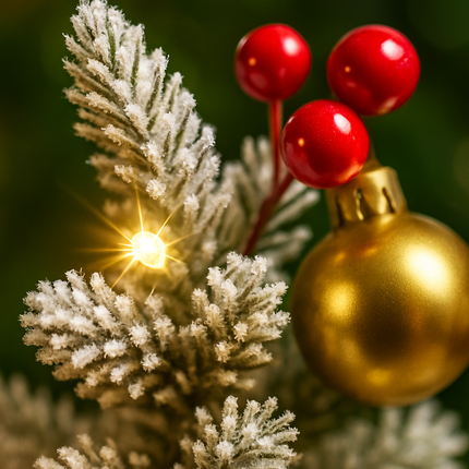 2Pcs Battery Powered Lighted Christmas Tree Urn Filler With Light Artificial Xmas Trees Light with Berries Balls LED Pathway Pine Tree IP44 Waterproof