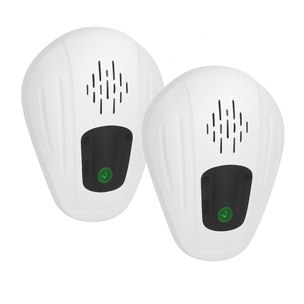 2 Pack Pest Control Device for Mosquitoes Cockroaches Rats Plug In Ultrasonic Insect Repellent Indoor for Bedroom Garage Warehouse Office