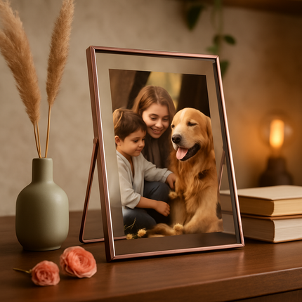 Rose Gold Metal Picture Frame, 2-Pack Set