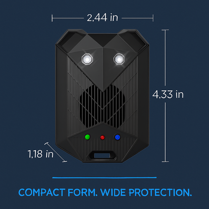 2 Pack Under Hood Ultrasonic Rodent Repeller Rodent Control Deterrent Chaser Blocker for Vehicle Indoor with Strobe Light 3 Power Supplies