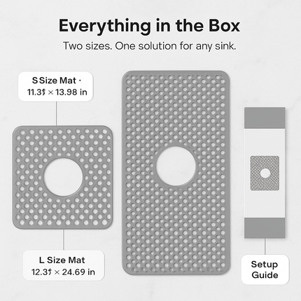 Silicone Grid Sink Mat with Central Drain Hole