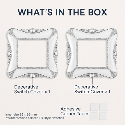 Decorative Switch Cover - 2 Pack White Wall Plate Protector