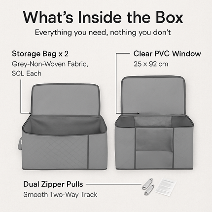 Clothes Storage Bag with Clear Window for Closet