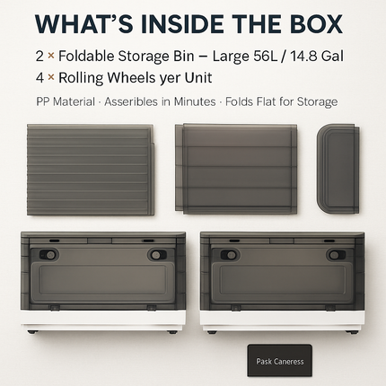 Foldable Storage Bins for Clothes, Toys and Books