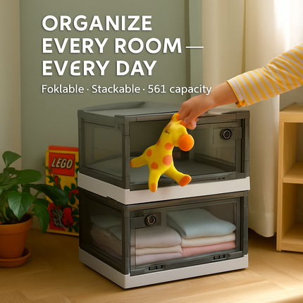 Foldable Storage Bins for Clothes, Toys and Books