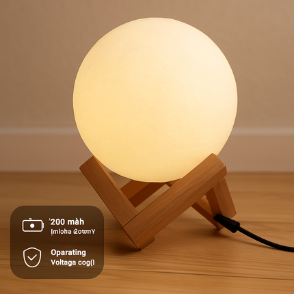 Moon Lamp Night Light with RGB Color Glow