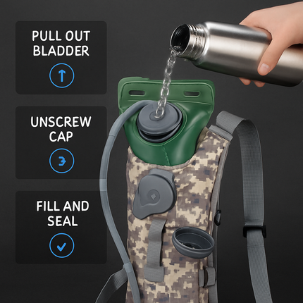 Hydration Pack Water Bladder for Hiking & Cycling