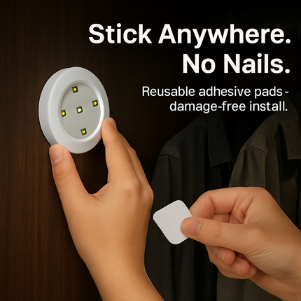 Cordless Closet Lamp with Remote Night Light