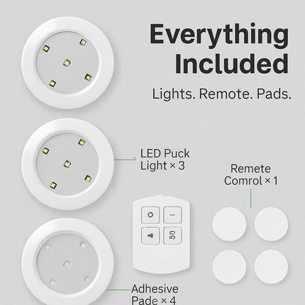 Cordless Closet Lamp with Remote Night Light