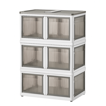 Foldable Storage Bins with Lid, 3-Piece Set