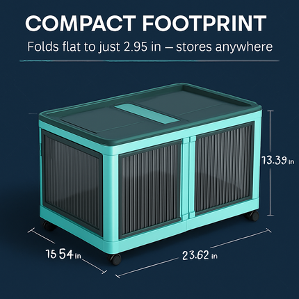 Foldable Storage Bins with Lid, 3-Piece Set