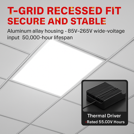 LED Panel Light for Ceiling Grids - Slim & Modern