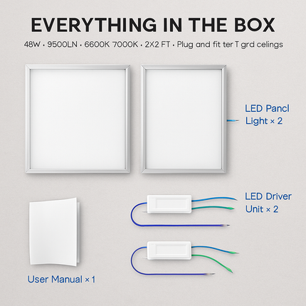LED Panel Light for Ceiling Grids - Slim & Modern