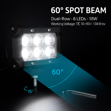 Dual Row LED Waterproof Spot Light Pod Cube