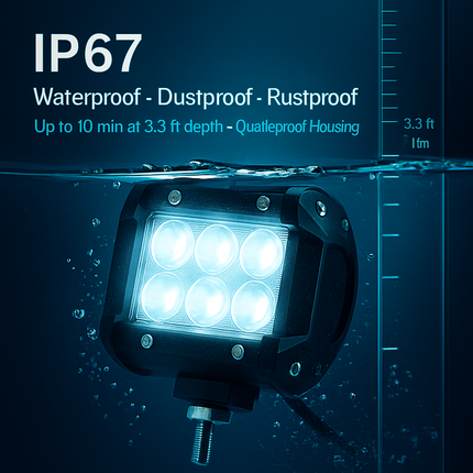 Dual Row LED Waterproof Spot Light Pod Cube