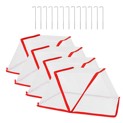 4Pack 31.50×12.99×13.39in Garden Row Accelerator Plants Covers Plant Net Cage Guard Greenhouse Covers Protect Seedling Fruit Vegetable Rows From Frost