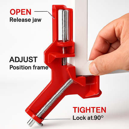 90 Degree Right Angle Corner Clamp for Woodworking