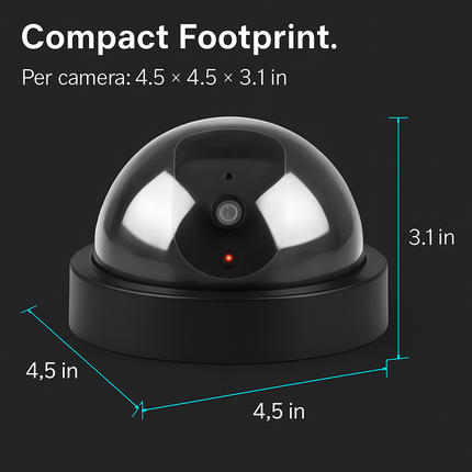 Security Camera Dome Dummy for Realistic Ceiling Use