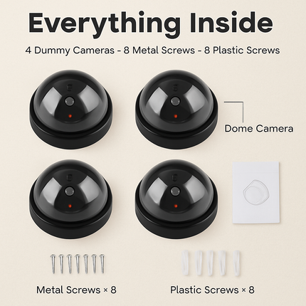 Security Camera Dome Dummy for Realistic Ceiling Use
