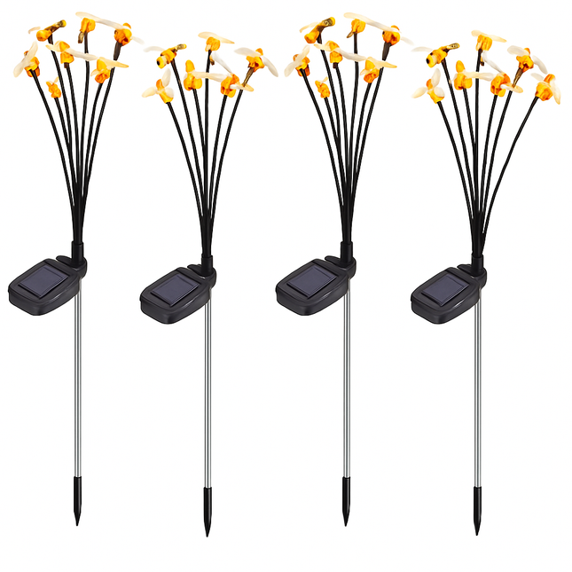Solar Bee Stake Lights with 2 Lighting Modes