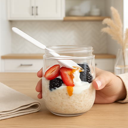 Overnight Oats Containers with Lids - Leak-Proof