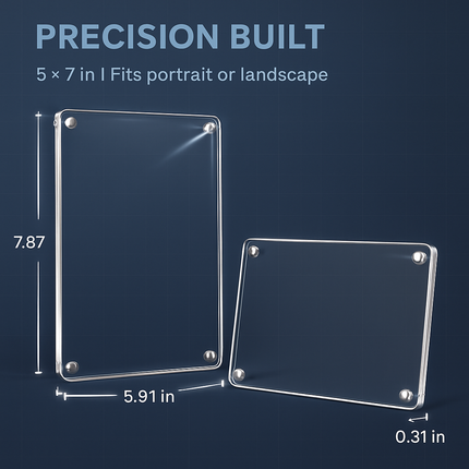Acrylic Picture Frames, 4-Pack, Free Standing