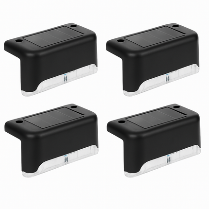 Solar Powered LED Step Lights for Outdoor Stairs