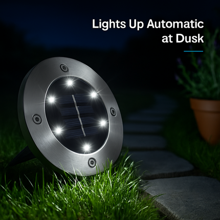Solar Powered Ground Light for Outdoor Path and Lawn