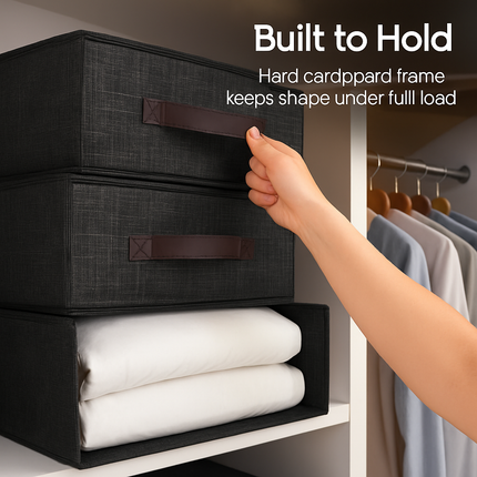 Foldable Bed Sheet Organizer Set Black Edition
