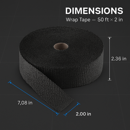 Exhaust Heat Wrap Tape for Manifolds and Pipes