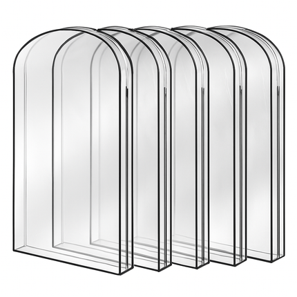 5 Pack 60In Garment Bag for Hanging Clothes Dustproof Waterproof Hanging Clothes Storage Bag Clear Transparent Suits Cover for Sweater Jacket Coat Dre