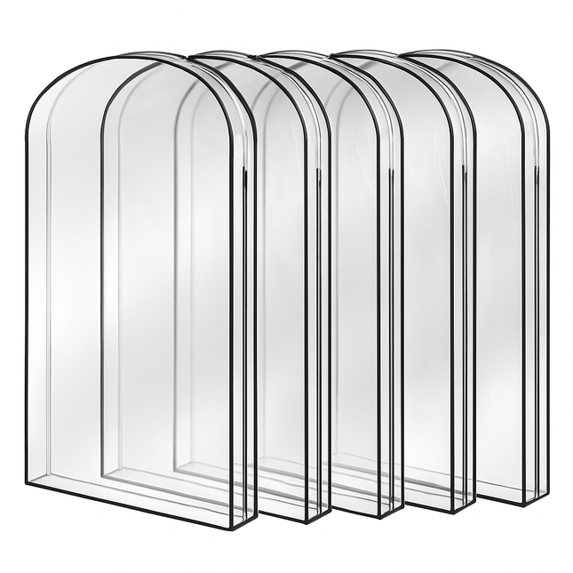5 Pack 60In Garment Bag for Hanging Clothes Dustproof Waterproof Hanging Clothes Storage Bag Clear Transparent Suits Cover for Sweater Jacket Coat Dre