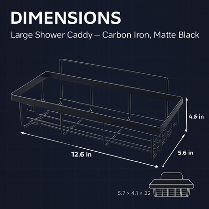 5 Pack Shower Caddy Shelves with 18 Inbuilt Hooks Rustproof Wall-Mounted Storage Shelves for Bathroom Dorm Kitchen Adhesive Bathroom Organizer for Sha