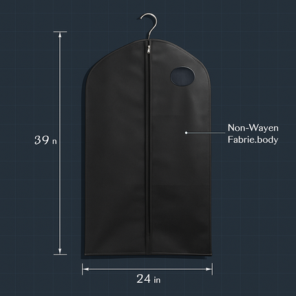 Garment Bags with Front Zipper and Clear Window
