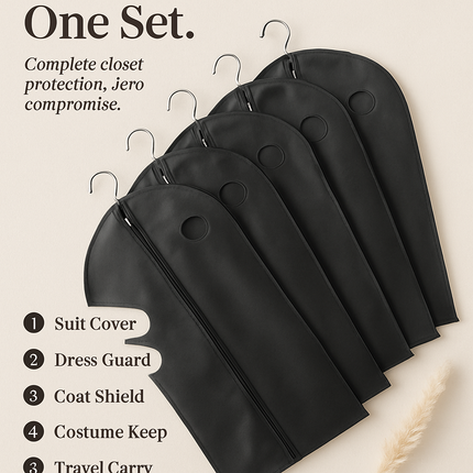 Garment Bags with Front Zipper and Clear Window