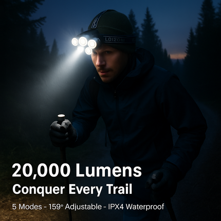 Rechargeable Headlamp for Camping Adventures