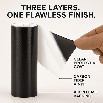 Carbon Fiber Vinyl Wrap for Vehicles and Electronics
