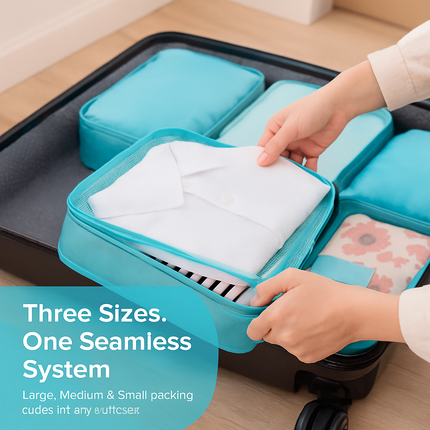 Storage Bags with Packing Cubes for Travel