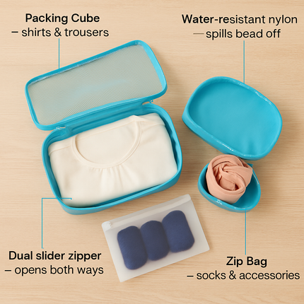 Storage Bags with Packing Cubes for Travel
