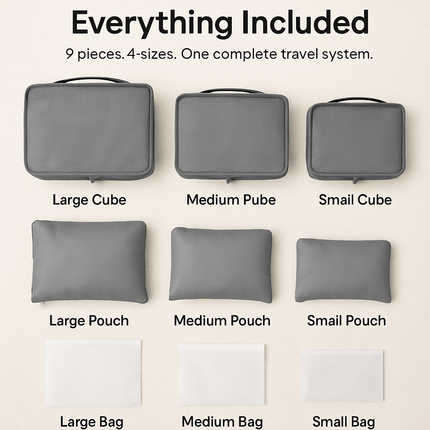 Storage Bags with Packing Cubes for Travel