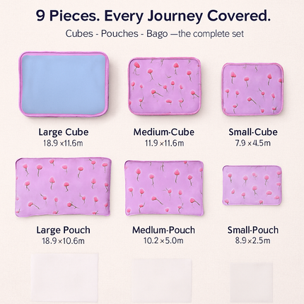 Storage Bags with Packing Cubes for Travel