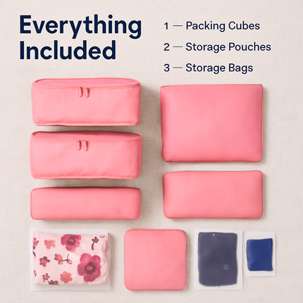 Storage Bags with Packing Cubes for Travel