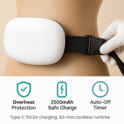 Abdominal Massager Anti Cellulite Remover Machine Electric Stomach Tummy Massager Automatic Bian Stone Kneading Massager with 5 Modes 3 Heat 3 Speeds